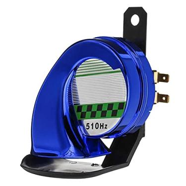 Imagem de Buzina de ar super alta 12 V 130 dB Universal impermeável alto caracol sirene buzina de ar para caminhão motocicleta carro trem buzinas kit (cor: azul)