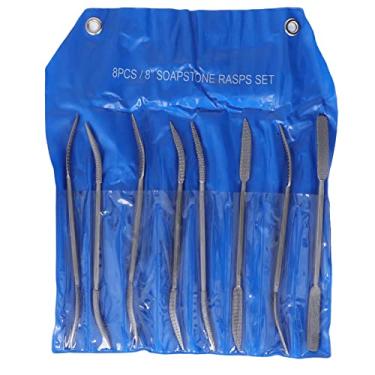 Imagem de Vomeko Conjunto de limas de madeira Lixas de extremidade dupla de 20 cm e 8 ligas de aço para marcenaria, escultura e polimento Adequado para amadores e profissionais de bricolage.