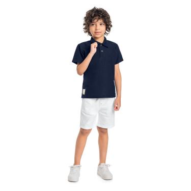 Imagem de Infantil - Conjunto Camisa Polo e Bermuda Quimby Azul  menino