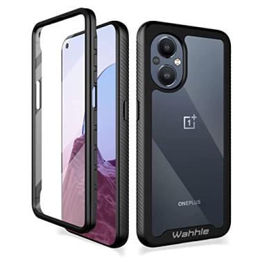 Imagem de Wahhle Capa Oneplus Nord N20 5G, protetor de tela embutido corpo inteiro à prova de choque slim fit capa protetora para telefone 1+ Nord N20 5G masculino feminino preto/claro