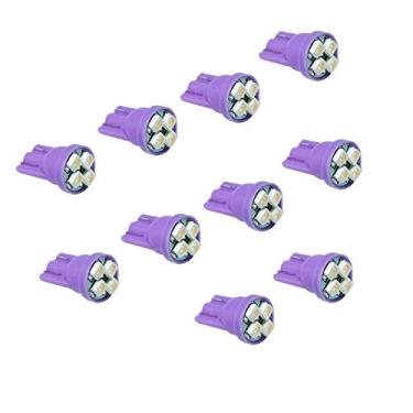Imagem de PA Lâmpada de LED 10 pçs #555 T10 4SMD máquina de pinball LED (roxa) - 6,3V