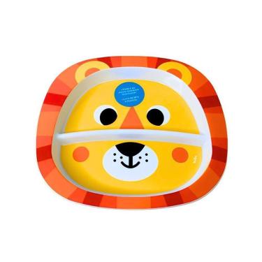 Imagem de Pratinho Infantil Bubazzo Leão Com Divisórias 16289 Buba