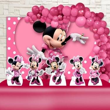 Imagem de Kit Decoração Festa de Aniversário Infantil Minnie Rosa