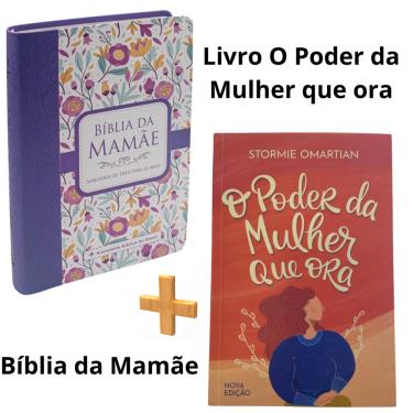 Imagem de Bíblia Mamãe Estudo Versão ara Almeida Revista e Atualizada Malva Livro O Poder Da Mulher Que Ora Nova Edição