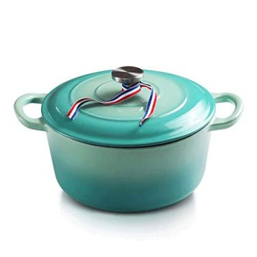 Imagem de Panela de sopa de cor fundida chaleira pote de café panela de leite quente pequena frigideira a melhor escolha para utensílios de cozinha (cor: verde)