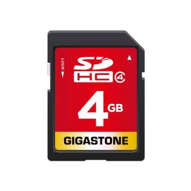 Imagem de GIGASTONE Cartão SD de 4 GB SDHC Classe 4 Cartão de Memória para Foto Vídeo Música Arquivo de Voz DSLR Câmera DSC Gravador Reprodução PC Mac POS, com 1 Mini capa