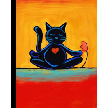 Imagem de Zen of Cat | Caderno forrado em branco | pautado pela faculdade | 120 páginas | 20 x 25 cm.: presente para amantes de gatos