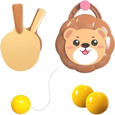 Imagem de Tênis de mesa suspenso interno, exercitador suspenso de tênis de mesa para melhorar os reflexos e a coordenação olho-mão, tênis de mesa suspenso, treinador de pingue-pongue suspenso doméstico ajustáve