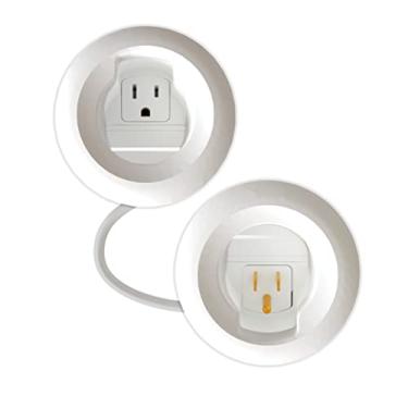 Imagem de Kit de gerenciamento de cabos Wiremold, organizador de fios e cabos para TV de tela plana, sistema de parede embutido, branco, ZKT101