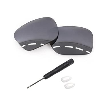 Imagem de Forobb Lentes de reposição polarizadas para óculos de sol Oakley Holbrook Metal OO4123 - Irídio cromado - policarbonato polarizado