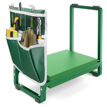 Imagem de FLINTER Joelho e assento de jardim de 26 cm mais largos, banco de jardinagem grosso resistente para ajoelhar e sentar – ajoelhadores de jardim para idosos, bancos de jardinagem para mulheres, avós