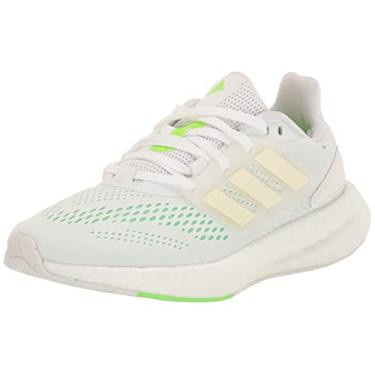 Imagem de adidas Tênis de Corrida Masculino Pureboost 22, Ftwr branco/nuvem branco/verde feixe, 12