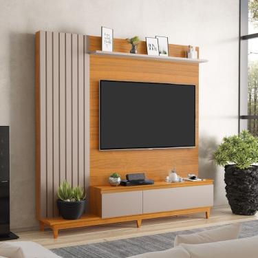 Imagem de Painel TV 65 Polegadas Ripado Jakarta Moderno Luapa Moveis