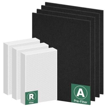 Imagem de Improvedhand Pacote com 3 filtros HEPA HPA300 incluindo 4 pré-filtros de carbono ativado pré-cortados para purificadores de ar Honeywell série HPA300