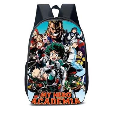 Imagem de MOCHILA ESCOLA INFANTIL JUVENIL ANIME AMIGOS MY HERO ACADEMIA-Unissex