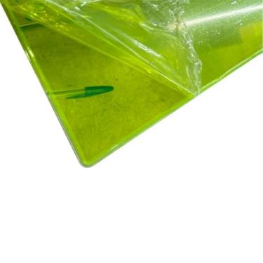 Imagem de Placa Chapa Acrílico Verde Neon Florescente 2mm (100cm x 50cm)