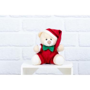 Imagem de PELUCIA URSO DE NATAL MACACAO - TEDDE 12 CM (PELUCIA DOCE DE LEITE)