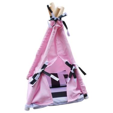 Imagem de Caminha Cabana Pet Toca Oca Tenda Cama Cachorro Gato P Rosa - Pet Best