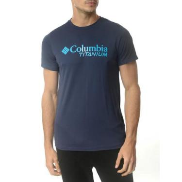 Imagem de Camiseta Columbia Masculina Neblina Titanium Burst, M, Azul marinho