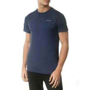 Imagem de Camiseta Masculina Columbia Neblina, G, Azul marinho