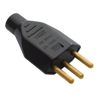 Imagem de Plug de Sobrepor 2P+T 10A Macho Preto Fame, Preto