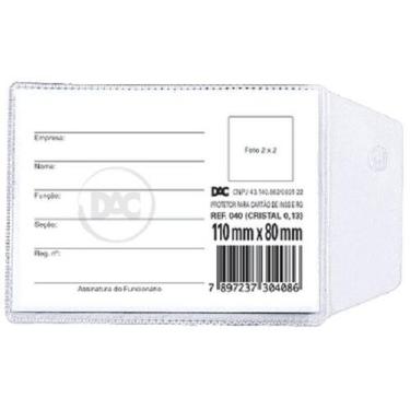 Imagem de Protetor Plastico Habilitacao 80 X 110 Mm Dac  100 Unidades