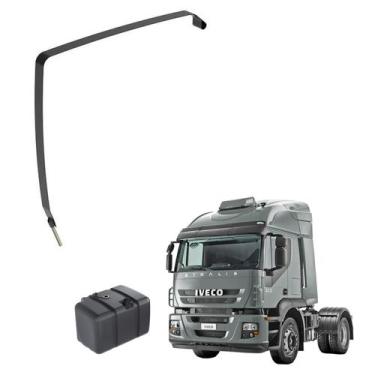 Imagem de Cinta Tanque Plástico Iveco Stralis Tector Euro Aço Preto - Bepo