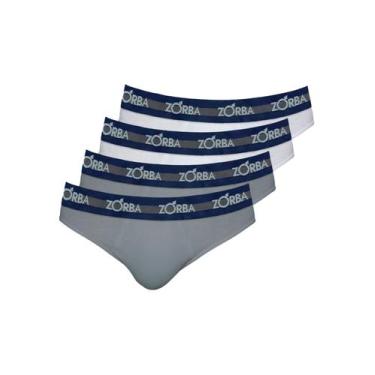 Imagem de Kit com 4 Cuecas Slip Zorba 0764 Colorido, Chumbo, G
