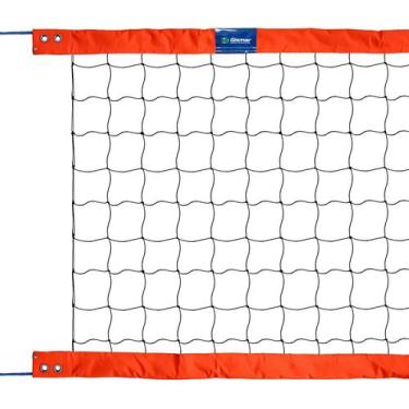 Imagem de Rede Vôlei De Praia Oficial Com Duas Faixas Laranja - Gismar Redes