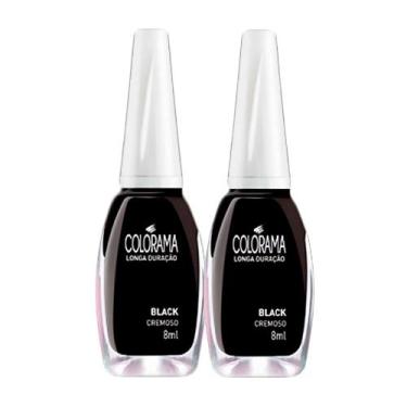 Imagem de Kit 2 Esmalte Colorama Cor Black 8ml