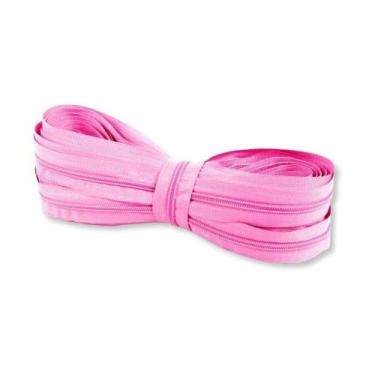 Imagem de Kit 1 Metro Zíper Nylon  N.5  + (5 Cursores Padrão) - BR, Rosa