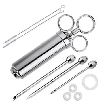 Imagem de Injetor De Temperos Aço Inox Para Carnes Frangos Inoxidavel - Falcon, 