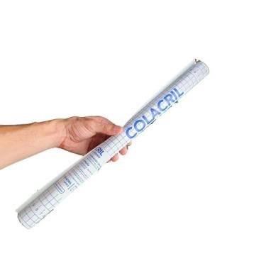 Imagem de Papel Filme Adesivo, 45 cm x 1 m, 40 Micras, Colacril - Transparente