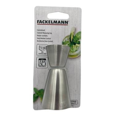 Imagem de Dosador de Aço Inox Duplo 25/50ml C/ Graduação Profissional - Fackelma