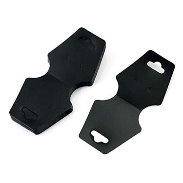 Imagem de 100 peças de cartões de exibição de colar preto em branco porta-cartões de exibição de joias cartões pendurados para colares, pulseiras, joias, laços de cabelo, etiquetas de preço para pendurar