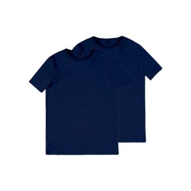 Imagem de Kit com 2 Camisetas Masculina Hering 299, Azul marinho, XG