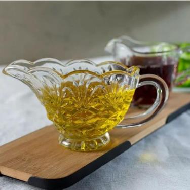 Imagem de Molheira Leiteira de Vidro Cristal Com Alça 140ml Dublin Lyor, Transpa