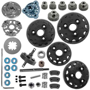 Imagem de BRCatWPark RC 48P Spur Gear (76T 83T 86T 90T) Upgrades Part for 1/10 Slash/Rustler/Stampede/Bandit 2WD (VXL),w/Slipper Clutch & Transmission Gear & Slipper Rebuild Kit & Pressure Plate,Titanium