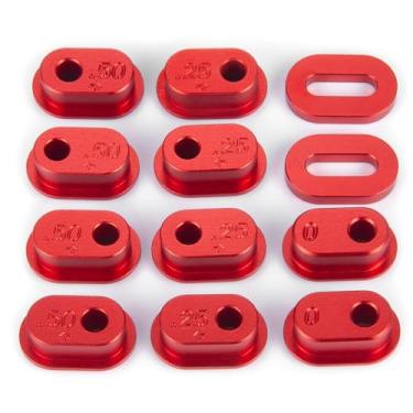 Imagem de CNszlan 1Set Aluminum 7075 Chain Tension Adjuster Set for LOSI 1/4 Promoto-MX Motorcycle (Red)