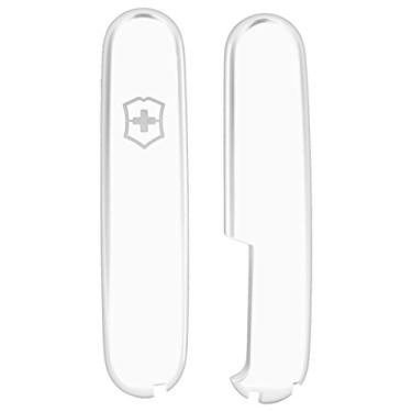 Imagem de Capas de plástico branco Victorinox Plus genuínas - escalas de 91 mm com compartimento extra para caneta