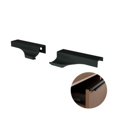 Imagem de Ponteira Para Puxador Facetato Safira Preto de 15 Mm Pe407 Rometal, PE