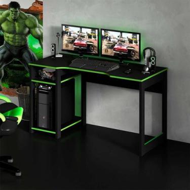 Imagem de Mesa Gamer Ultron Preta e Verde - Modern