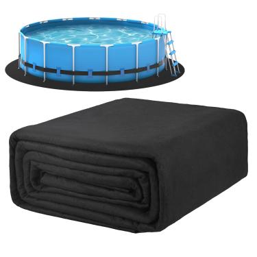 Imagem de Keten Almofada de Forro de Piscina de 15 Pés, Forros de Piscina Redondos para Piscinas Acima do Solo, Tapete de Piscina Feito de Material Geotêxtil Durável Evita Perfurações e Prolonga A Vida Útil Do