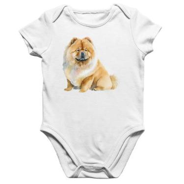 Imagem de Body Bebê Algodão Chow-chow - Foca na Moda, Branco, G