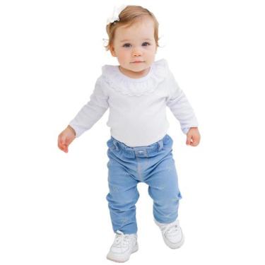 Imagem de Body Manga Longa com Babado Menina/ bebê - Gumi Confecções, 1