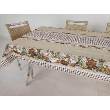 Imagem de Toalha De Mesa 10 Lugares Em Linhão 2,95m X 1,45m Qcasa Enxovais, Abób
