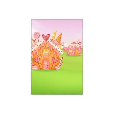 Imagem de Painel De Festa Vertical 1,50 x 2,20 - Casinha de Doces 019 - Via Core