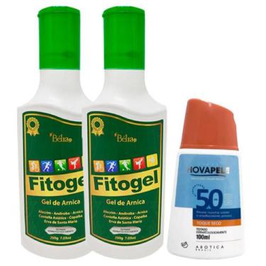 Imagem de Kit 2 Fitogel Gel Massageador de Arnica Dor Artrite Artrose + 1 Protet