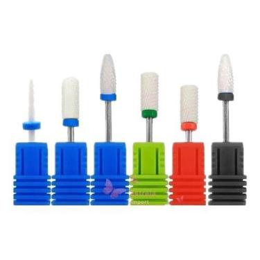 Imagem de Kit 6 Broca Cerâmica Profissional Unha Gel Acrigel Porcelana - OEM