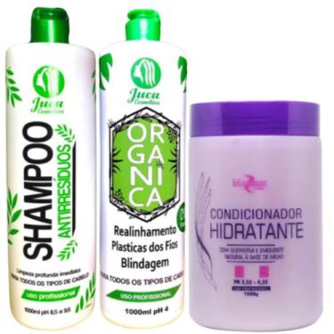 Imagem de Kit Ativo Progressiva Organica Juca 2x1l + Condicionador Hidratante Ma